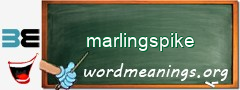 WordMeaning blackboard for marlingspike